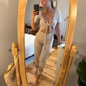 NWT Anthropologie Linen Jumpsuit